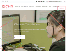 Tablet Screenshot of chincommunications.com.au